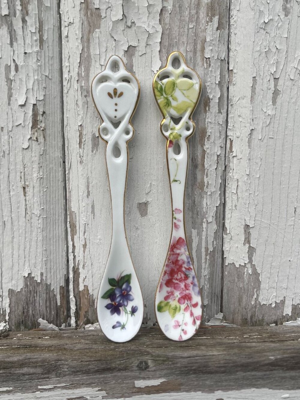 Decorative Cottagecore Floral Spoons